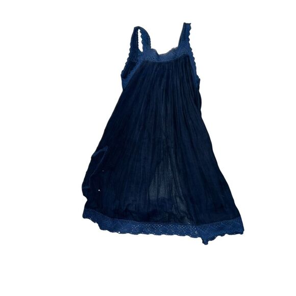 Lestra Moja London blue top size small Coastal Button Sleeveless Boho Bohemian - Picture 2 of 4